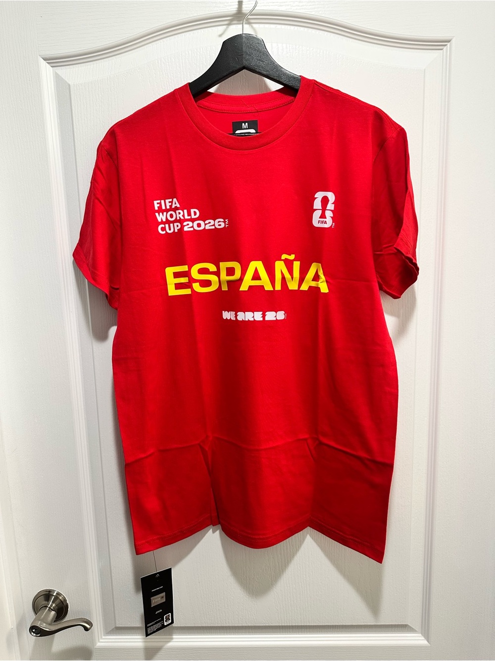 FIFA World Cup 2026 Authentic España Red & Yellow T-Shirt, Size Medium